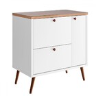 Armário De Banheiro Madri 1 Porta 3 Gavetas Branco/tauari - M