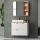 Armário De Banheiro Madri 2 Portas 3 Gavetas Branco/tauari -