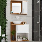 Armário De Banheiro Madrid 2 Portas 2 Prateleira Castanho/bra