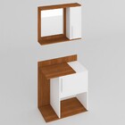 Armário De Banheiro Madrid 2 Portas 2 Prateleira Castanho/bra