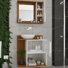 Armário De Banheiro Madrid 2 Portas 2 Prateleira Castanho/bra