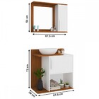 Armário De Banheiro Madrid 2 Portas 2 Prateleira Castanho/bra