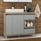 Armário De Banheiro Malbec 1 Porta 3 Gavetas Mdp Barrique/arg