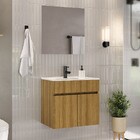 Armário De Banheiro Meca 2 Portas Com Cuba Lamina Mel - Ozini