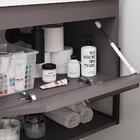 Armário De Banheiro Metalo C/ Lavatório E Espelheira Titânio