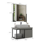 Armário De Banheiro Miami 80 Com Espelho 1 Porta Basculante E