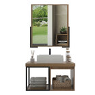 Armário De Banheiro Miami 80 Com Espelho 1 Porta Basculante E