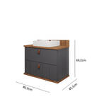 Armário De Banheiro Milano C/ Cuba Pistache/freijo Montado Md