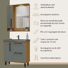 Armário De Banheiro Milão 3 Portas 1 Gaveta Com Cuba Mel/graf