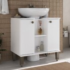 Armário De Banheiro Monte Carlo 2 Portas Branco - Ozini Móveis