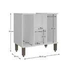 Armário De Banheiro Monte Carlo 2 Portas Branco - Ozini Móveis