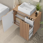 Armário De Banheiro Nice 1 Porta 2 Gavetas Mdp Nogal/noce Amê