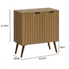 Armário De Banheiro Nice 1 Porta 2 Gavetas Mdp Nogal/noce Amê