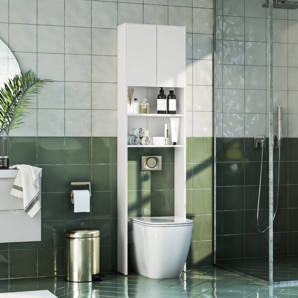 Armário De Banheiro Para Vaso Sanitário Com 2 Portas E 2 Nich