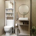 Armário De Banheiro Para Vaso Sanitário Com Espelho E 2 Porta