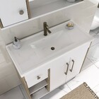 Armário De Banheiro Patina 3 Portas 1 Gaveta Com Cuba Branco/