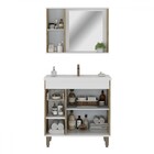 Armário De Banheiro Patina 3 Portas 1 Gaveta Com Cuba Branco/