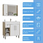 Armário De Banheiro Patina 3 Portas 1 Gaveta Com Cuba Branco/