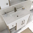 Armário De Banheiro Patina 3 Portas 1 Gaveta Com Cuba Branco/