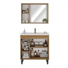 Armário De Banheiro Patina 3 Portas 1 Gaveta Com Cuba Mel - O