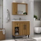 Armário De Banheiro Patina 3 Portas 1 Gaveta Com Cuba Mel - O