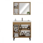 Armário De Banheiro Patina 3 Portas 1 Gaveta Com Cuba Mel - O