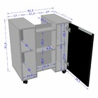 Armário De Banheiro Pequin 1 Porta 5 Prateleiras Branco/carra