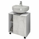 Armário De Banheiro Pequin 1 Porta 5 Prateleiras Branco/carra