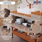 Armário De Banheiro Portinari C/ Cuba Cappuccino/freijo Monta