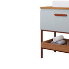 Armário De Banheiro Portinari C/ Cuba Pistache/freijo Montado