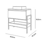 Armário De Banheiro Portinari C/ Cuba Pistache/freijo Montado