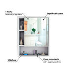 Armário De Banheiro Slim Com Espelho - Branco