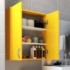 Armário De Banheiro Suspenso 2 Portas Arya  Branco Amarelo