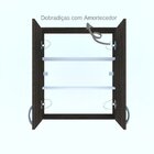 Armário De Banheiro Suspenso 2 Portas Arya  Branco Ameixa Neg