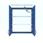 Armário De Banheiro Suspenso 2 Portas Arya  Branco Azul