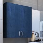 Armário De Banheiro Suspenso 2 Portas Arya  Branco Azul