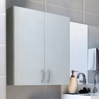 Armário De Banheiro Suspenso 2 Portas Arya  Branco Cinza Cris