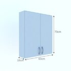 Armário De Banheiro Suspenso 2 Portas Arya  Branco Cinza Cris