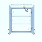 Armário De Banheiro Suspenso 2 Portas Arya  Branco Cinza Cris