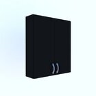 Armário De Banheiro Suspenso 2 Portas Arya  Branco Preto