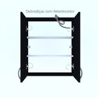 Armário De Banheiro Suspenso 2 Portas Arya  Branco Preto