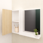 Armário De Banheiro Suspenso C/Espelho E Prateleira Riga - Br