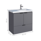 Armário De Banheiro Suspenso E Tampo Caxias Nude Tamarindo