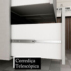 Armário De Banheiro Urban 3 Gavetas Mdp Argento/preto 59526 -