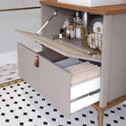 Armário De Banheiro Veneto C/ Cuba Cappuccino/freijo Montado