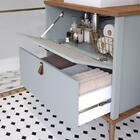 Armário De Banheiro Veneto C/ Cuba Pistache/freijo Montado Md