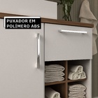 Armário De Banheiro Veneza 1 Porta 1 Gaveta Nogal/branco - Mó