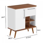 Armário De Banheiro Veneza 1 Porta 1 Gaveta Nogal/branco - Mó