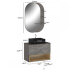 Armário De Banheiro Vicenza 1 Gaveta 100% Mdf Magneto/cosmopo