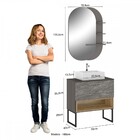 Armário De Banheiro Vicenza 1 Gaveta 100% Mdf Preto/magneto/c